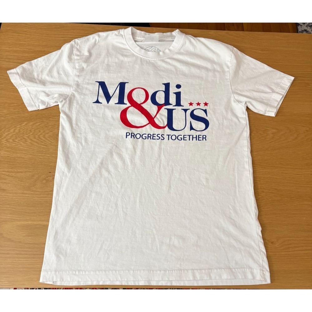 Modi and Us: Progress together Unisex White T-shirt